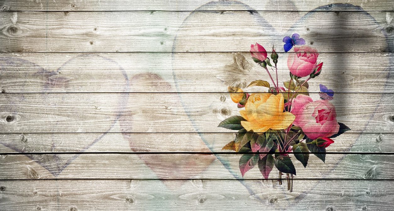 mourning-heart-flowers-wood